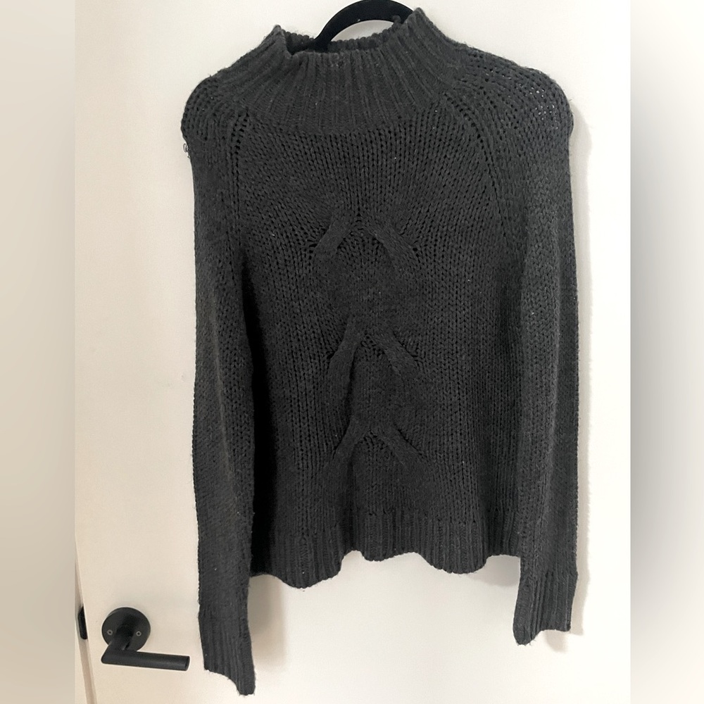 Urban Heritage Dark Gray Wool High Neck Sweater